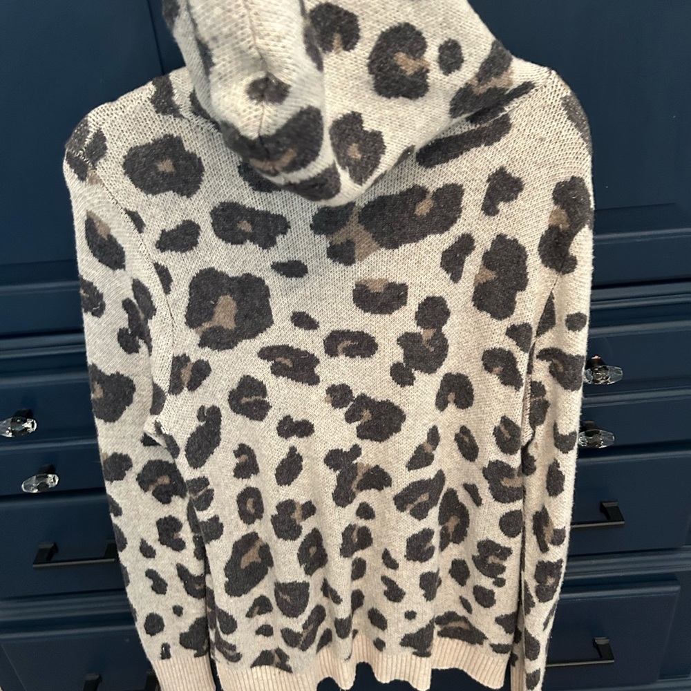 LOFT Cream and Black Leopard Print Sweater - Picture 4 of 4